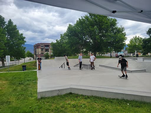 Skater riding at a Paric community event